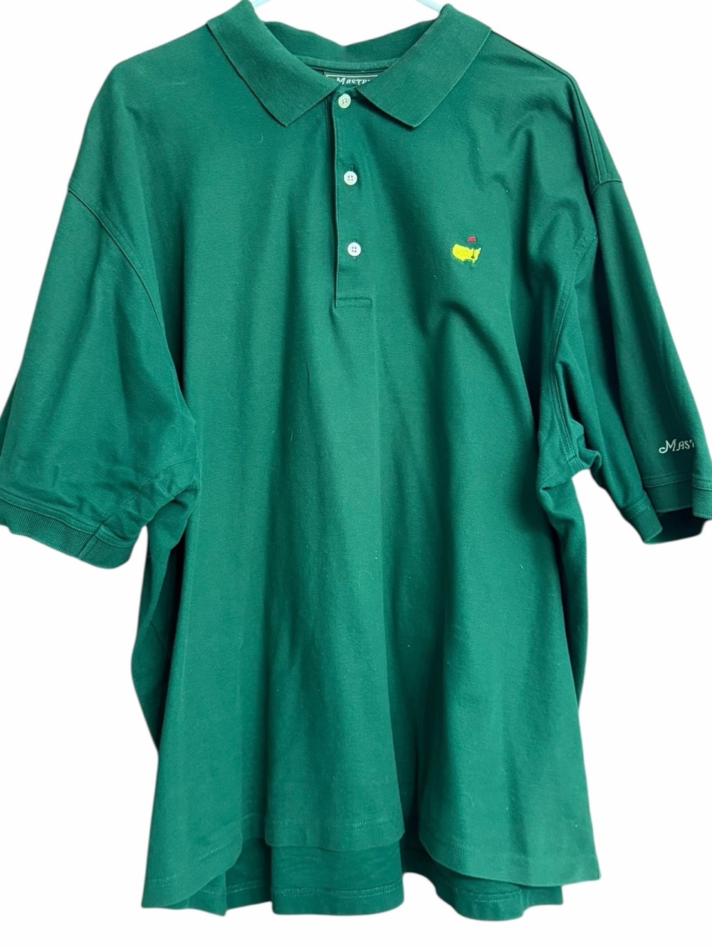 Masters Green Polo with Yellow Embroidered Logo XXL